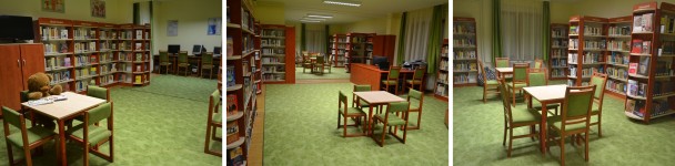 Nagybaracska könyvtárának belső képei